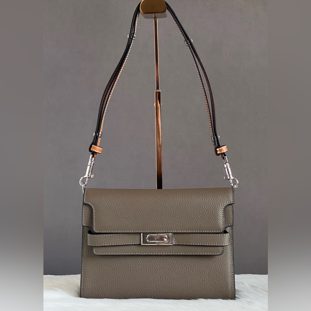 💰SOLD - 158723 - Tory Burch Lee Radziwill Pebbled Shoulder Bag - Picture 2 of 16